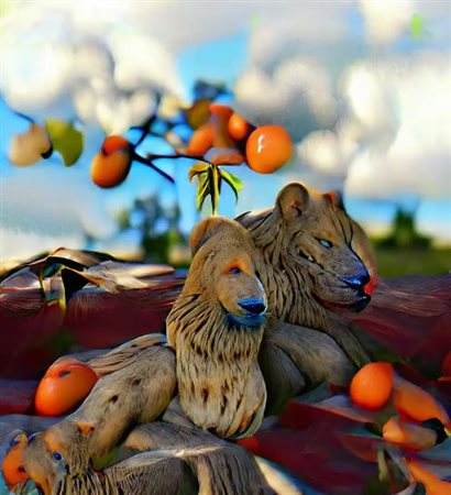 VqGan3Magnas “Lions and Oranges - Alternative Reality #28”