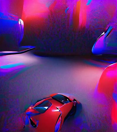 VqGan3Magnas “Driving my Lambo in Milano at Tezos Metaverse - Alternative Reality #22”