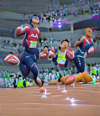 VqGan3Magnas “Tokyo Olympics Running for Gold 2 - Alternative Reality #17”