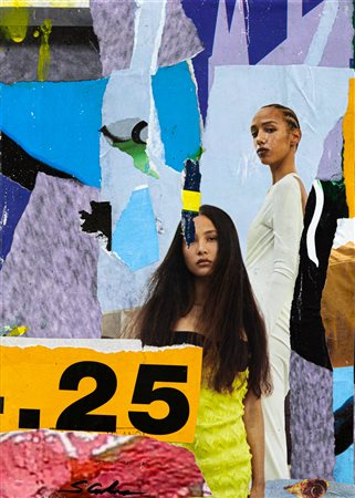 ROBERTO SCALA (1968) - Fashion 25 after Mimmo Rotella, 2021