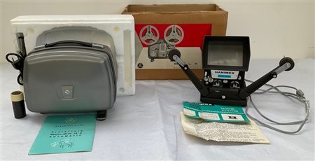 Lotto composto da un proiettore "Bolex 18-5" ed una moviola "Hanimex E 200" ann