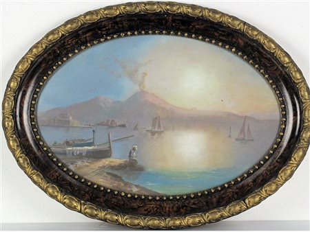 Vittorio Fortuna (XX secolo) Napoli Acquarello su carta Misure 30x46 cm