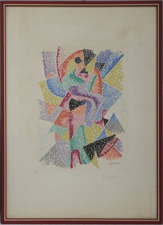 Gino Severini "Arlecchino" 1965
litografia a colori
cm 63x46
numerata 58/80 e fi