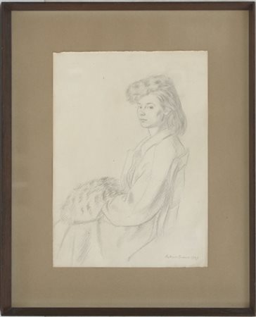 Antonio Bueno "Evelina. Studio per il ritratto della moglie del pittore" 1949
ma