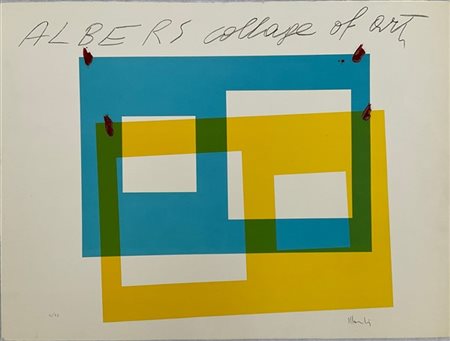 Aldo Mondino "Albers collage of art n 2" 1974
serigrafia a colori
cm 51x70
firma