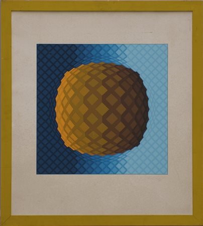 Victor Vasarely "Senza titolo" 
serigrafia a colori
cm 78x78,5
firmata e numerat