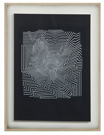 Victor Vasarely "Senza titolo" 
serigrafia su cartoncino
cm 69x49
numerata 28/80