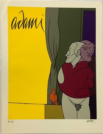 Valerio Adami "Senza titolo" 
serigrafia a colori
cm 77x59
numerata 46/100 e fir