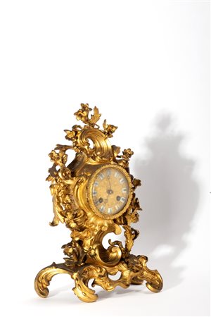 Pendola in bronzo dorato, secolo XIX