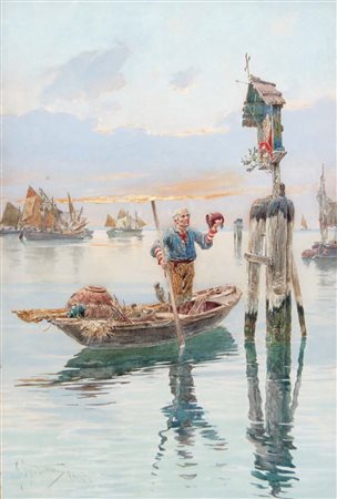 VIZZOTTO ALBERTI GIUSEPPE Oderzo 1862 - Venezia 1931 Pescatore ?? 1898...