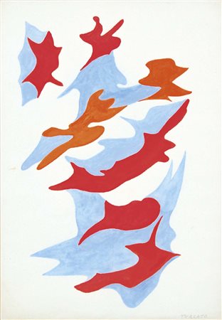 TURCATO GIULIO Mantova 1912 - Roma 1995 Composizione 1987 tempera su carta...