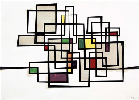 CRIPPA ROBERTO Milano 1921 - Bresso (Mi) 1972 Composizione geometrica 1950...