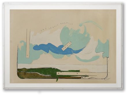 Mario Schifano "Paesaggio anemico" 1965
smalto e grafite su carta
cm 69x98,3

Pr