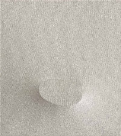 Turi Simeti (Alcamo 1929) Ovale bianco, 1976;Acrilico su tela sagomata, 23 x...