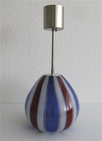Ercole Barovier Murano Rara lampada a sospensione, anni ‘50;in vetro a canne...