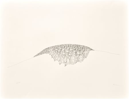 Paul Flora (Glurns/Glorenza 1922 – Innsbruck 2009) Vichinghi;Litografia, 50 x...