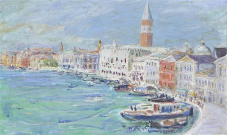 Hans Prünster (Riffian/Rifiano 1907 – Bozen/Bolzano 2005) Venezia, 1963;Olio...