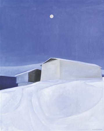 Josef Costazza (* Neumarkt/Egna 1950) Notte invernale;Olio su tela, 100 x 80...