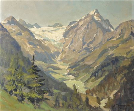 Erich Mercker (Zabern, Unterelsaß 1891 – München 1973) Valle Lüsenstal, Alpi...