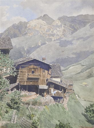 F. von Sulzbeck-Günther Serles, 1954;Acquerello, 47,5 x 35 cm, in cornice...