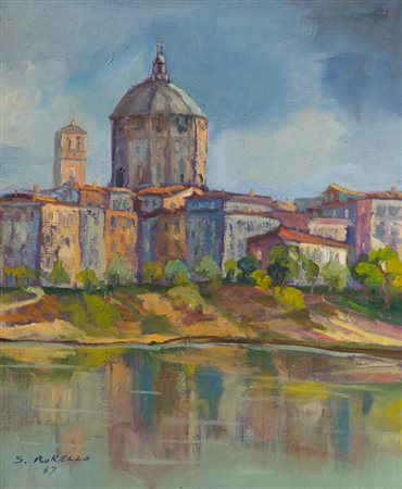 SEBASTIANO BORELLO (1922) - Temporale su Pavia, 1967