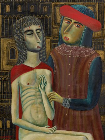 TAMÁS GALAMBOS (1939) - Cristo davanti a Pilato, 1970