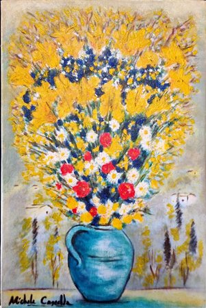 CASCELLA MICHELE Ortona 1892-Milano 1989 "Vaso di fiori” 