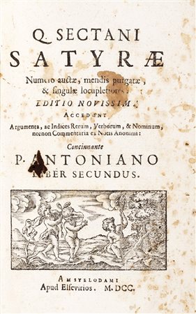 Sergardi, Lodovico - Q. Sectani Satyræ numero auctæ, mendis purgatæ, & singulæ locupletiores
