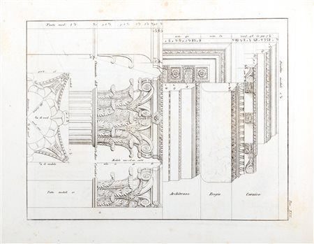 Architettura - Scamozzi, Vincenzo - L'idea dell'architettura universale di Vincenzo Scamozzi - Atlante di trentotto tavole in rame...