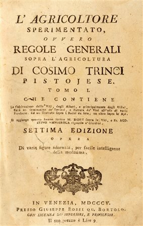 Agronomia - L'agricoltore sperimentato, ovvero regole generali sopra l'agricoltura