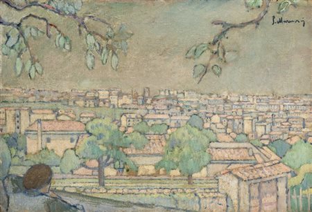Piero Marussig "Veduta di Trieste dal balcone" 1907-1910
olio su tela
cm 41x61
F