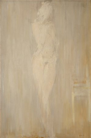 Giuseppe Ajmone "Nudo con la sedia" 1965
olio su tela
cm 146x97
Firmato e datato