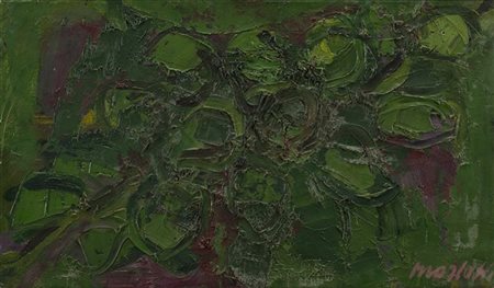 Ennio Morlotti "Vegetazione" 1960
olio su tela
cm 30x52
Firmato in basso a destr