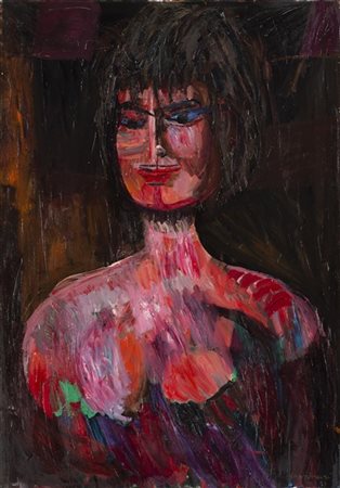 Bruno Cassinari "Figura" 1963
olio su tela
cm 70x49
Firmato e datato 63 in basso