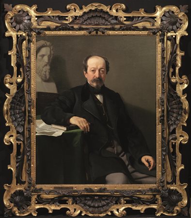 Antonio Ciseri (Ronco sopra Ascona 1821 - Firenze 1891) RITRATTO DEL DOTTOR...