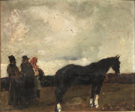 Alessio Issupoff(Viatka (Russia) 1889 - Roma 1957)SCORCIO DI CAMPAGNA CON...