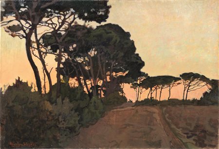 Llewelyn Lloyd(Livorno 1879 - Firenze 1949)PINETA DI SAN ROSSOREolio su tela,...