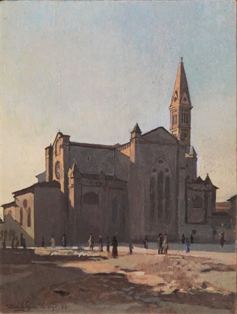 Llewelyn Lloyd(Livorno 1879 - Firenze 1949)L'ABSIDE DI SANTA MARIA NOVELLA....