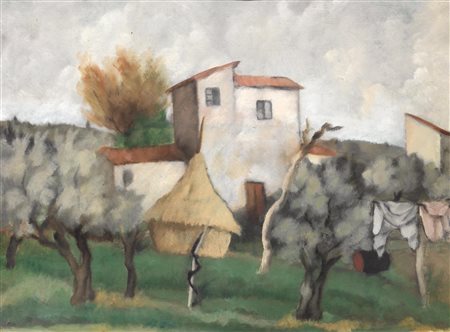 Scuola italiana sec. XIXCASOLARE olio su cartoncino, cm 50x68 &nbsp;