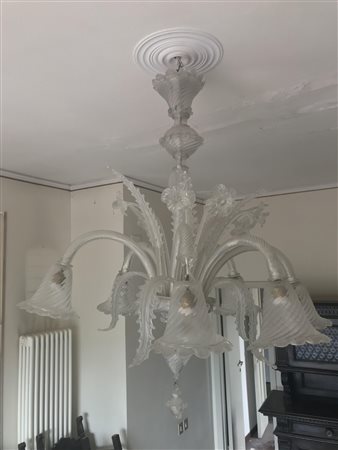 Grande lampadario in vetro Murano