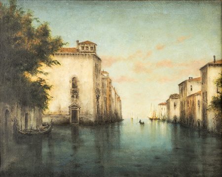 Pittore fine del XIX secolo (1:Principale) (0 - 0) 
Veduta veneziana 
olio su tela cm 40x50 - con la cornice: cm 53x63