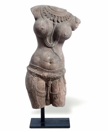 Busto indiano di divinità femminile. XVIII-XIX secolo