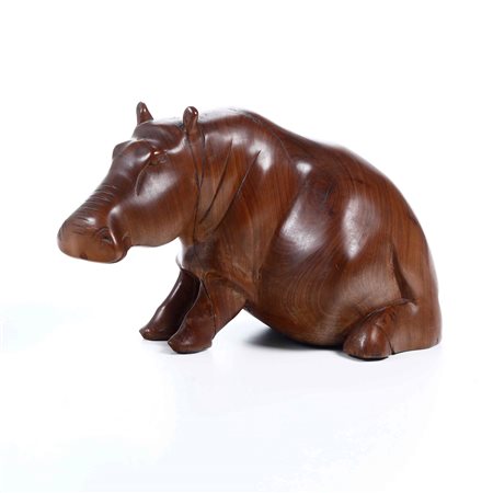 Scultura raffigurante ippopotamo. XX secolo