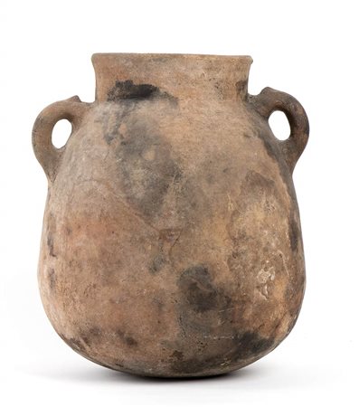 GRANDE OLLA BIANSATATurchia, produzione dei secoli XV - XVIIIalt. cm 36;...