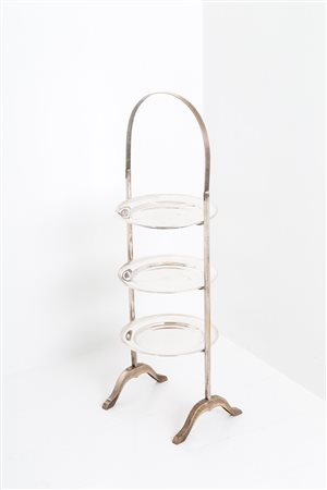 Silver metal table valet. Early 20th century