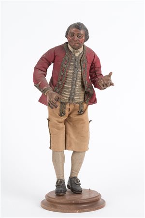 LORENZO MOSCA (Napoli, ? - 1789). Terracotta butler figurine