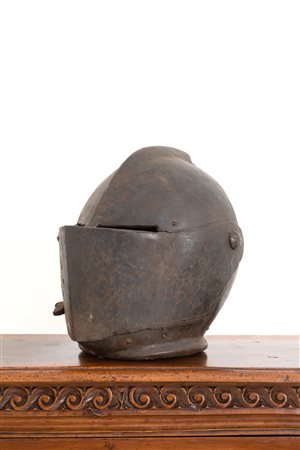 Wrought iron helmet with concealment. 20th c.