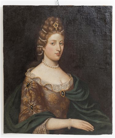 Oil painting on canvas 'LADY'. 18th century