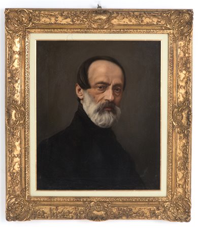 Oil painting on canvas 'MAZZINI'. 19th century