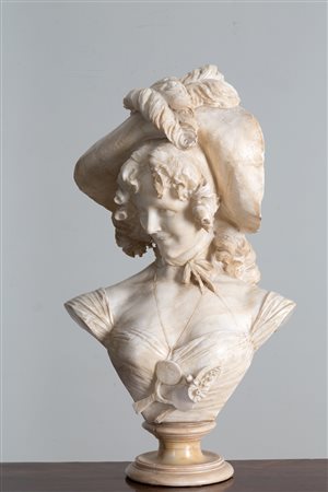 EMILIO FIASCHI. Alabaster sculpture 'LADY'. 1897